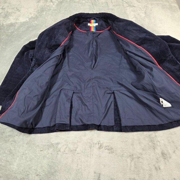 Boden Blazer Womens 10 Navy Blue Corduroy Classic Preppy Office Academia Jacket - Picture 4 of 13